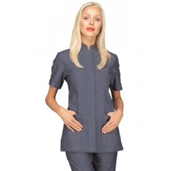 Kasack PORTOFINO kurze Ärmel JEANS 100% Baumwolle - ISACCO 002877M