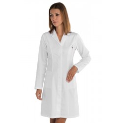 Gown VALENCIA SLIM White 100 % Cotton SATIN - ISACCO 008509