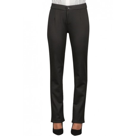 PANTALONE TRENDY JERSEY MILANO NERO 96% POLIESTERE 4% SPANDEX - ISACCO 024291