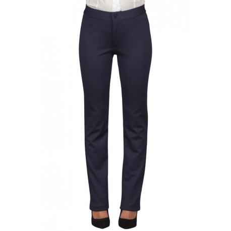 PANTALONE TRENDY JERSEY MILANO BLU 96% POLIESTERE 4% SPANDEX - ISACCO 024292