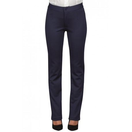 Trousers TRENDY JERSEY MILANO Blue 96% Polyester 4% SPANDEX - ISACCO 024292