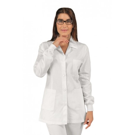 CASACCA GINEVRA POLSO IN MAGLIA BIANCO 100 % COTONE - ISACCO 031200P