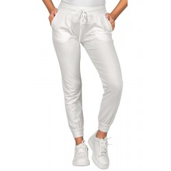 PANTA OLIMPIA UNISEX JERSEY BIANCO 97% COTONE  3% SPANDEX - ISACCO 044900