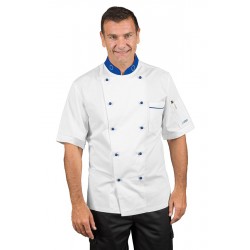 Kochjacke EUROCHEF kurze Ärmel BIG SIZE 100 % Baumwolle - ISACCO 057099AM