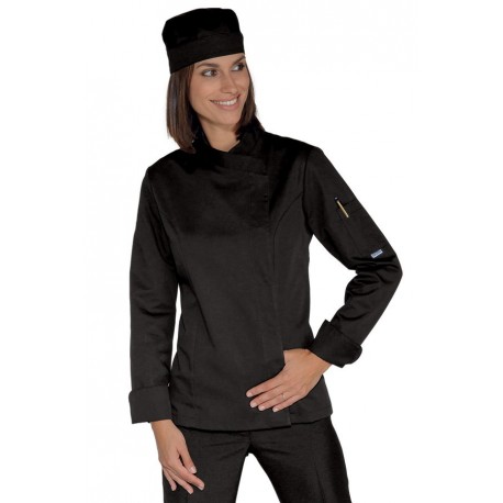 Damenjacke SNAPS EXTRALIGHT SUPER STRETCH Schwarz 97% Baumwolle 3% SPANDEX - ISACCO 057751