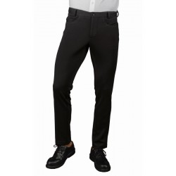 PANTALONE  YALE SLIM SUPER STRETCH NERO 96% POLIESTERE 4% SPANDEX - ISACCO 064511