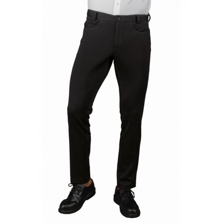 PANTALONE  YALE SLIM SUPER STRETCH NERO 96% POLIESTERE 4% SPANDEX - ISACCO 064511