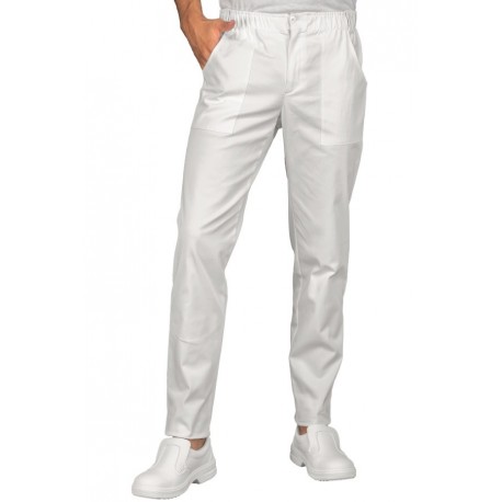 PANTALONE  VERMONT SUPER STRETCH BIANCO 97% COTONE  3% SPANDEX - ISACCO 064600