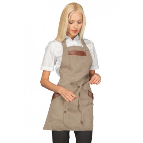 Apron OREGON SHORT NATURAL 100 % Polyester - ISACCO 088416S