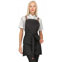 Apron MEXICO SHORT Black 100 % Polyester - ISACCO 088601S