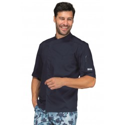 Jacket Chef BILBAO short sleeve Blue 65% Pol. 35% Cot. ISACCO 059302M