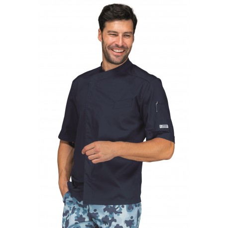 Jacket Chef BILBAO short sleeve Blue 65% Pol. 35% Cot. ISACCO 059302M