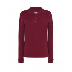 Polo regular LADY manica lunga Burgundy