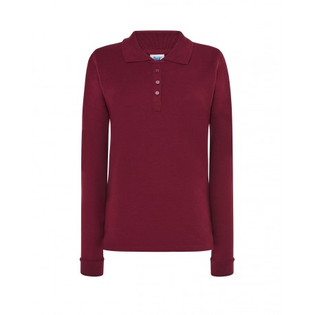 Polo regular LADY manica lunga Burgundy