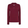 Polo regular LADY manica lunga Burgundy