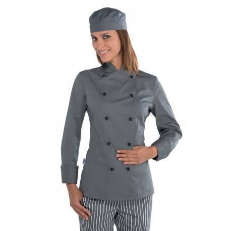 Giacca cuoca lady chef grigio