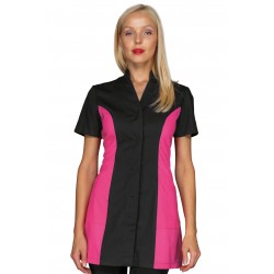 Tunic COPACABANA Black+Fuchsia 65% Polyester  35% Cotton - ISACCO 017060