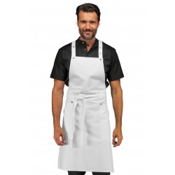 Apron WATSON White 100 % Cotton - ISACCO 088700