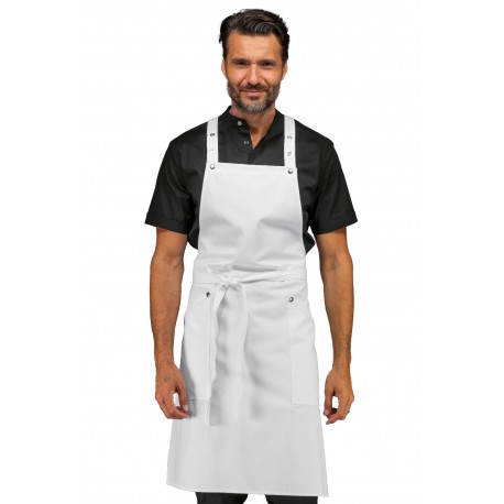 Apron WATSON White 100 % Cotton - ISACCO 088700