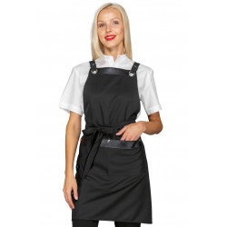 Apron MILFORD Black 100 % Polyester - ISACCO 088801