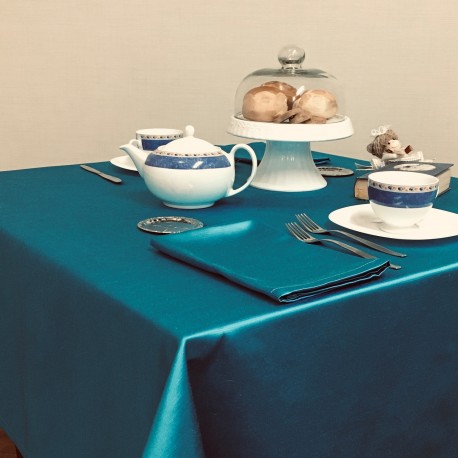 Tablecloths Satin Malè Turquoise