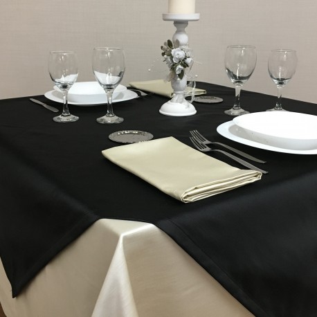 Tablecloths Satin Malè Black