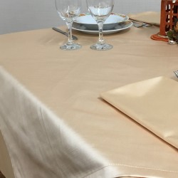 Tablecloths Satin Malè Beige