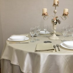 Tablecloths Satin Malè Ivory