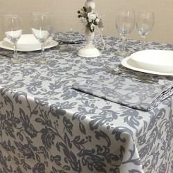 Tischdecke Amalfi Blau Zweifarbig