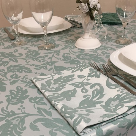 Tablecloths Amalfi Emerald bicolor