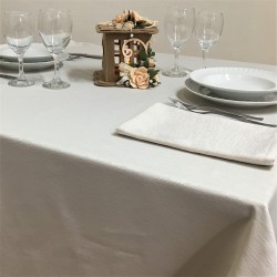 Tablecloths Nisida Rc Ivory Brown Rope