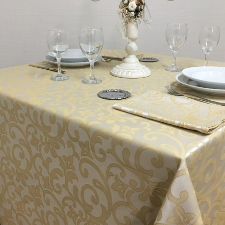 Tablecloths Carla Beige/Ivory 381