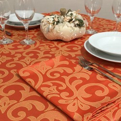 Tablecloths Carla Red Coral 384