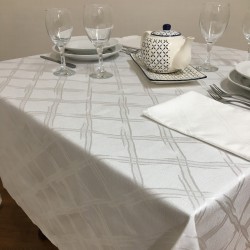 Tischdecke Cairo Weiß