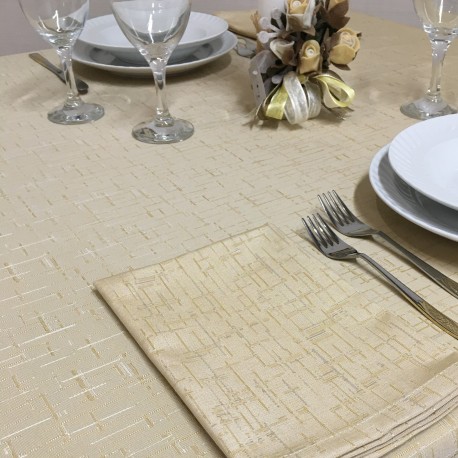 Tablecloths Lara Beige Ivory 381