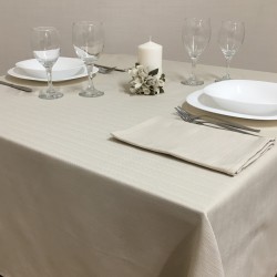 Tablecloths Londra Ivory Brown Rope