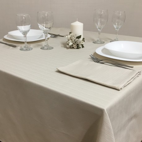 Tablecloths Londra Ivory Brown Rope