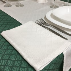Tischdecke Porto Quadro Weiß