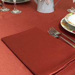 Tablecloths Satin Amalfi brick