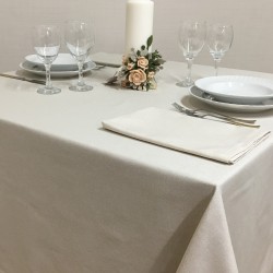 Tablecloths Tele Grosse Ivory Brown Rope