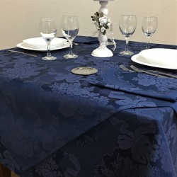 Set Tablecloths Camilla Blue 190x300 + 18 tov.li