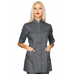 Tunic Antiguashort sleeveGrey + profile Grey 65% Polyester - 35% Cotton ISACCO 003012M