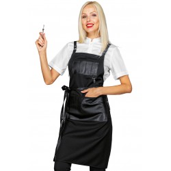 Apron Bristol Black + Faux leather Black 100% Polyester ISACCO 088901