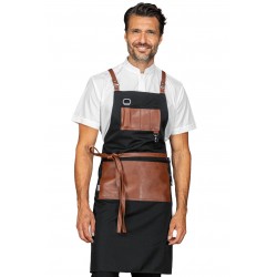Apron Bristol Black + Leather 100% Polyester ISACCO 088911