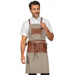 Apron Bristol Natural + Leather 100% Polyester ISACCO 088916