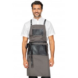 Apron Bristol Smoke + Faux leather Black 100% Polyester ISACCO 088921