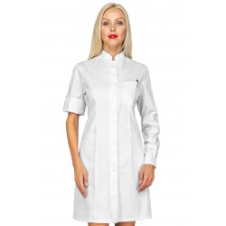 Gown Venezia White 65% Polyester - 35% Cotton ISACCO 007700