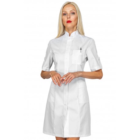 Gown Veneziashort sleeveWhite 65% Polyester - 35% Cotton ISACCO 007700M