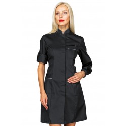 Gown Venezia Black + profile Grey 65% Polyester - 35% Cotton ISACCO 007701