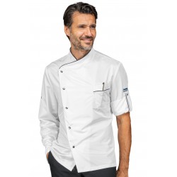 Jacket Chef Manhattan Superdry White + profile Black 100% Polyester  Superdry Microfiber ISACCO 059730